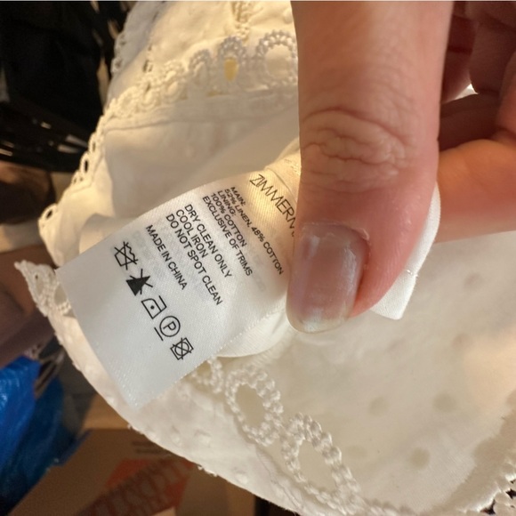 ZIMMERMANN Bowie Contour Hailspot Dress In White Sz0 /US 4 - Picture 6 of 6